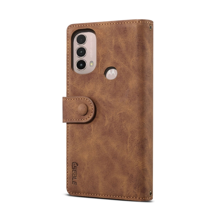 For Motorola Moto E40 / E30 / E20 Retro Frosted Horizontal Flip Leather Phone Case(Brown) - Motorola Cases by PMC TechLife | Online Shopping South Africa | PMC TechLife | Buy Now Pay Later Mobicred