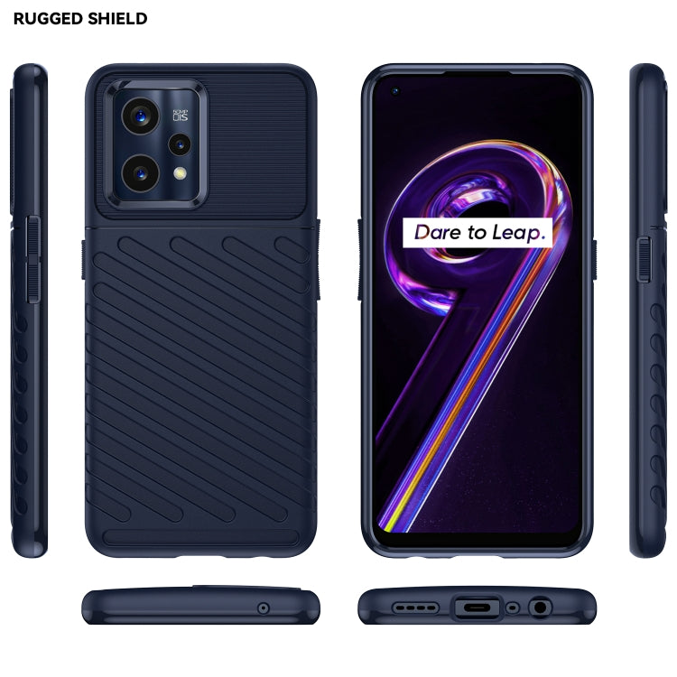 For OPPO Realme 9 Pro+ Thunderbolt Shockproof TPU Protective Soft Phone Case(Blue) - Realme Cases by PMC TechLife | Online Shopping South Africa | PMC TechLife | Buy Now Pay Later Mobicred