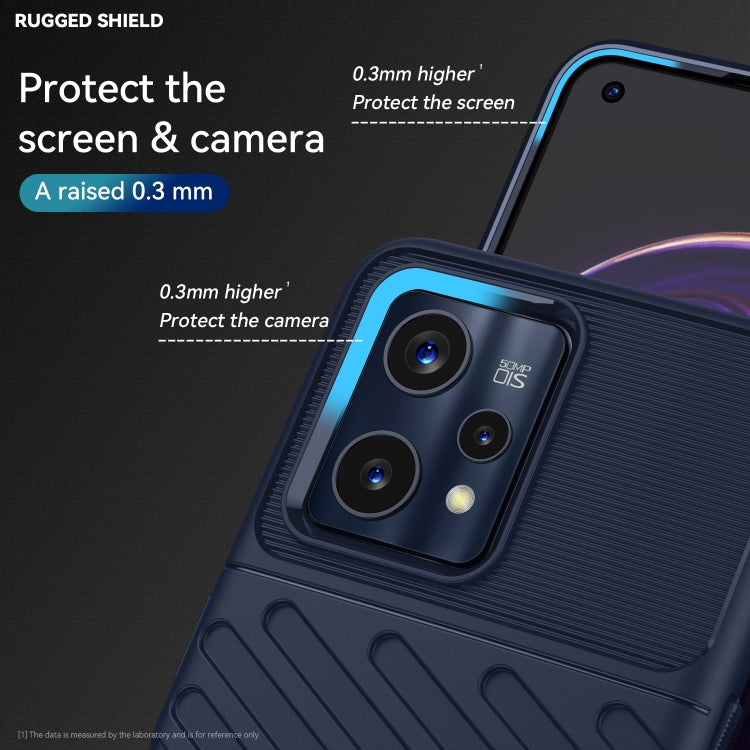 For OPPO Realme 9 Pro+ Thunderbolt Shockproof TPU Protective Soft Phone Case(Blue) - Realme Cases by PMC TechLife | Online Shopping South Africa | PMC TechLife | Buy Now Pay Later Mobicred