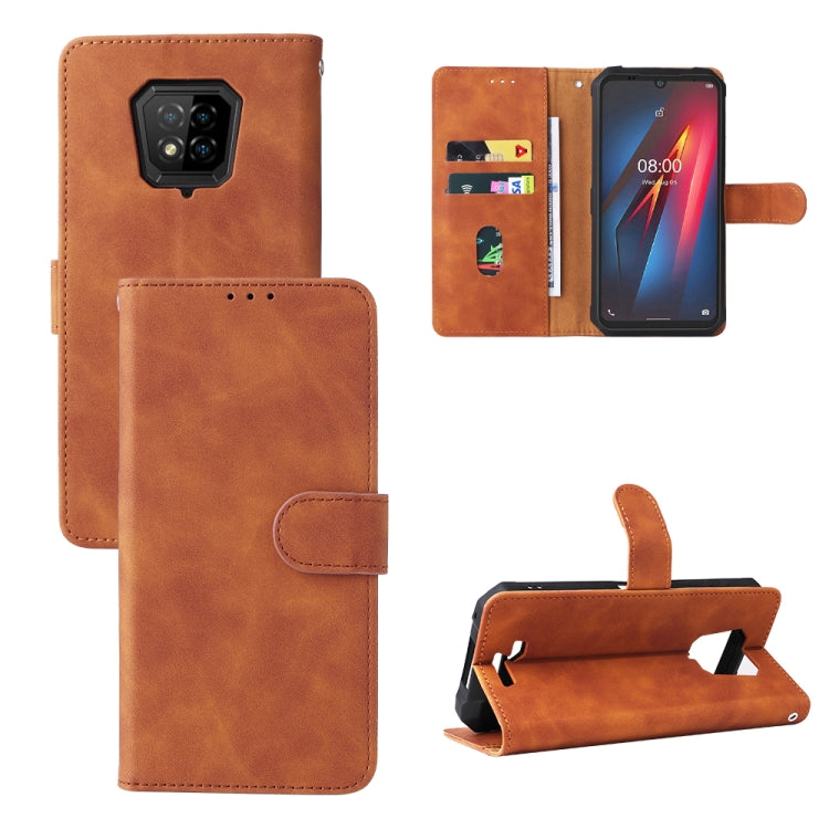 For Ulefone Armor 8 Skin Feel Magnetic Buckle Calf Texture Leather Phone Case(Brown) - free shipping - PMC Jewellery - Order now!