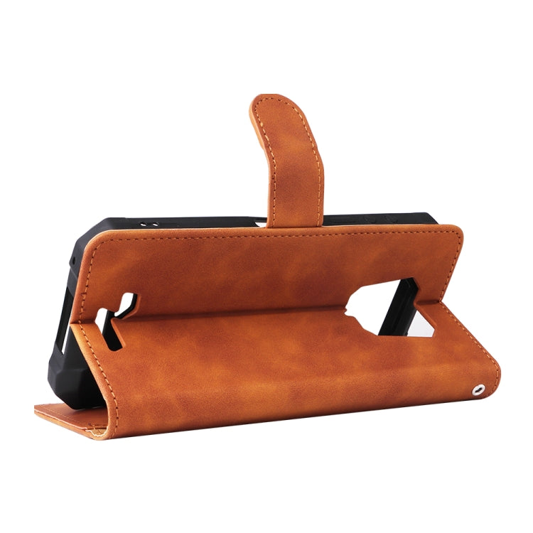 For Ulefone Armor 8 Skin Feel Magnetic Buckle Calf Texture Leather Phone Case(Brown) - free shipping - PMC Jewellery - Order now!