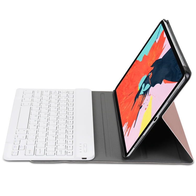 A11 Lambskin Texture Ultra-thin Bluetooth Keyboard Leather Case For iPad Air 2022 / Air 2020 10.9 & Pro 11 inch 2021 / 2020 / 2018(Rose Gold) - Universal by PMC TechLife | Online Shopping South Africa | PMC TechLife