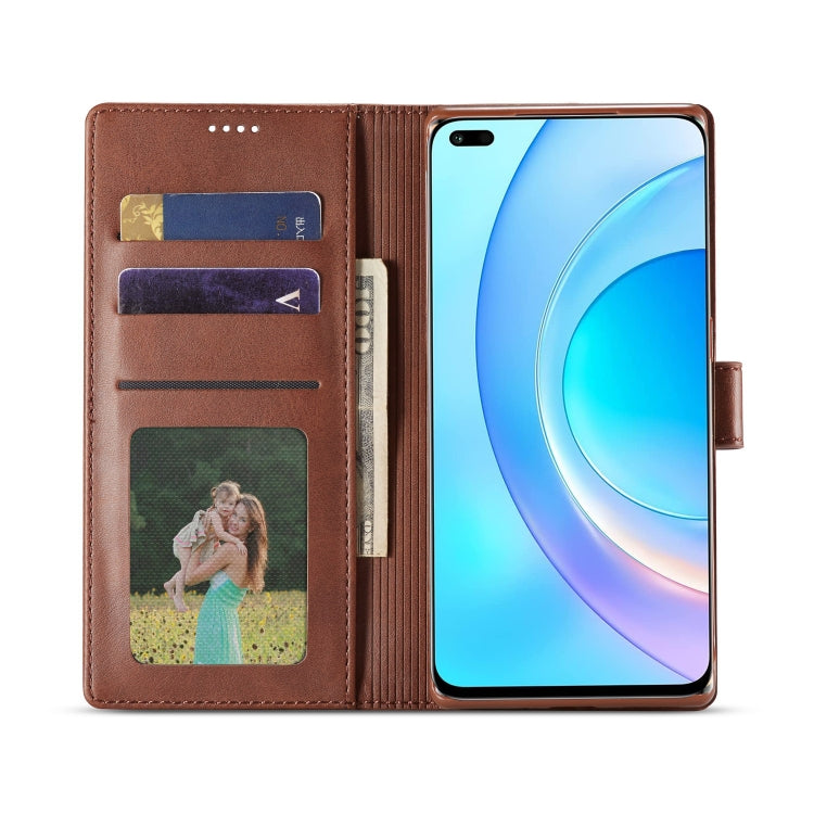 For Honor 50 Lite LC.IMEEKE Calf Texture Flip Leather Phone Case(Brown) - free shipping - PMC TechLife - Order now!