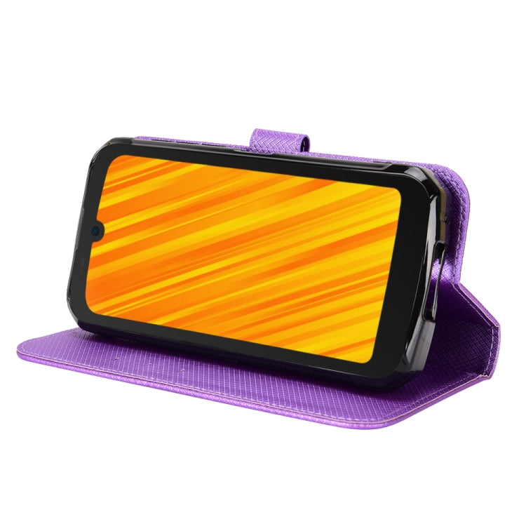 For Doogee S59 / S59 Pro Diamond Texture Leather Phone Case(Purple) - Doogee Cases by PMC TechLife | Online Shopping South Africa | PMC TechLife | Buy Now Pay Later Mobicred