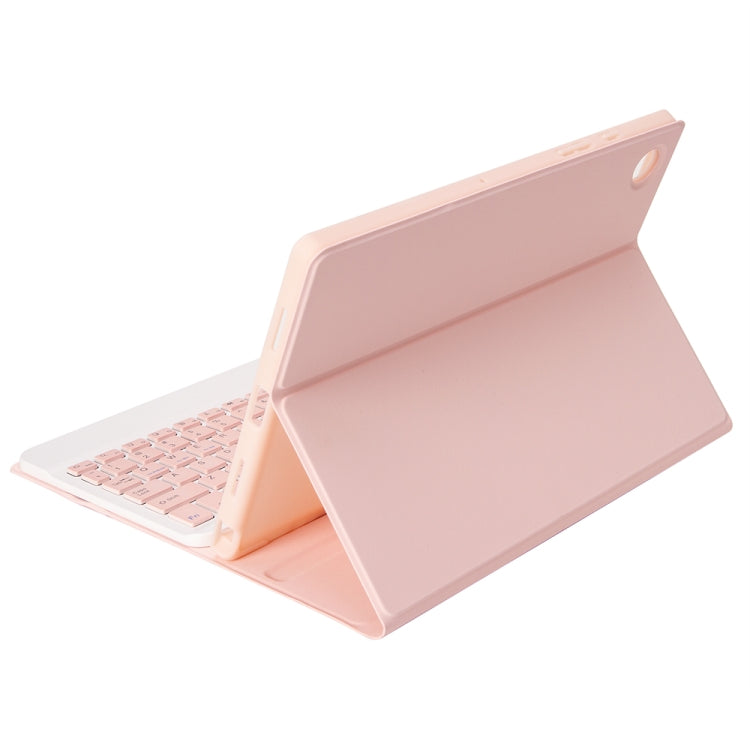 A08B Candy Color Bluetooth Keyboard Leather Case with Pen Slot For Samsung Galaxy Tab A8 10.5 2021 SM-X200 / SM-X205(Pink) - Samsung Keyboard by PMC TechLife | Online Shopping South Africa | PMC TechLife