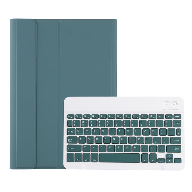 A08B Candy Color Bluetooth Keyboard Leather Case with Pen Slot For Samsung Galaxy Tab A8 10.5 2021 SM-X200 / SM-X205(Dark Green) - Samsung Keyboard by PMC TechLife | Online Shopping South Africa | PMC TechLife