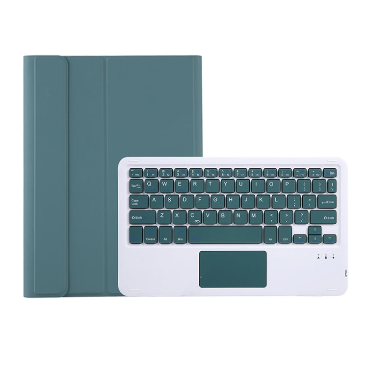A08B-A Candy Color Bluetooth Keyboard Leather Case with Pen Slot & Touchpad For Samsung Galaxy Tab A8 2021 SM-X205 / SM-X200(Dark Green) - Samsung Keyboard by PMC TechLife | Online Shopping South Africa | PMC TechLife
