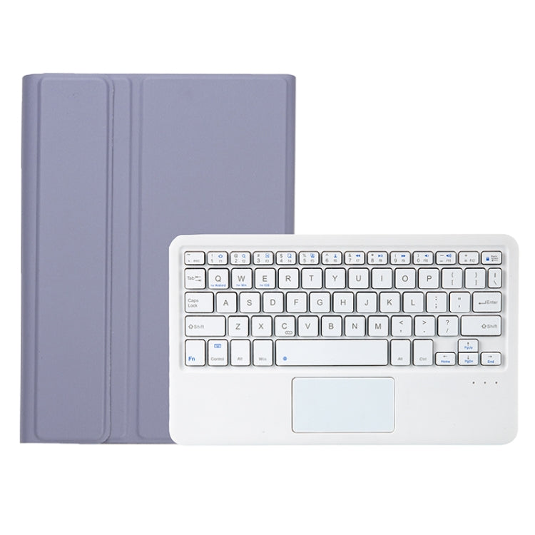 A08B-A Candy Color Bluetooth Keyboard Leather Case with Pen Slot & Touchpad For Samsung Galaxy Tab A8 2021 SM-X205 / SM-X200(Purple) - Samsung Keyboard by PMC TechLife | Online Shopping South Africa | PMC TechLife