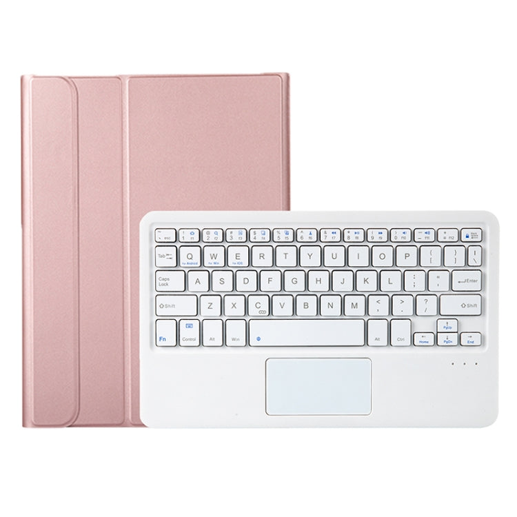 A08B-A Bluetooth Keyboard Leather Case with Pen Slot & Touchpad For Samsung Galaxy Tab A8 2021 SM-X205 / SM-X200(Rose Gold) - Samsung Keyboard by PMC TechLife | Online Shopping South Africa | PMC TechLife