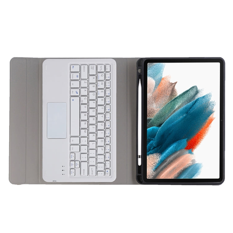 A08B-A Bluetooth Keyboard Leather Case with Pen Slot & Touchpad For Samsung Galaxy Tab A8 2021 SM-X205 / SM-X200(Rose Gold) - Samsung Keyboard by PMC TechLife | Online Shopping South Africa | PMC TechLife