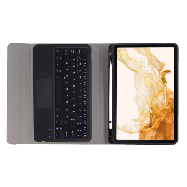 A700B-A Bluetooth Keyboard Leather Case with Pen Slot & Touchpad For Samsung Galaxy Tab S8 11 inch SM-X700 / SM-X706(Black) - Samsung Keyboard by PMC TechLife | Online Shopping South Africa | PMC TechLife