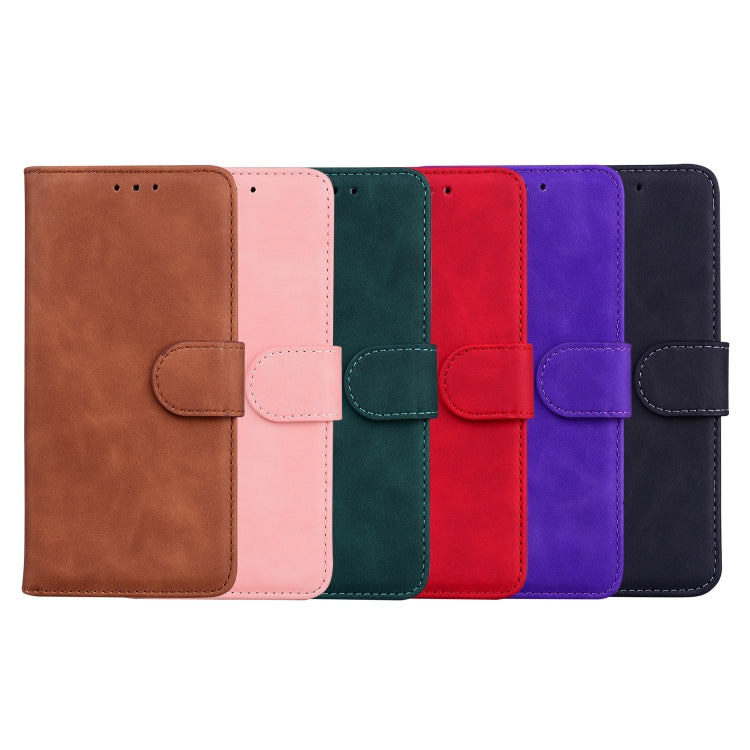 For Blackview A80 Skin Feel Pure Color Flip Leather Phone Case(Red) - More Brand by PMC TechLife | Online Shopping South Africa | PMC TechLife | Buy Now Pay Later Mobicred