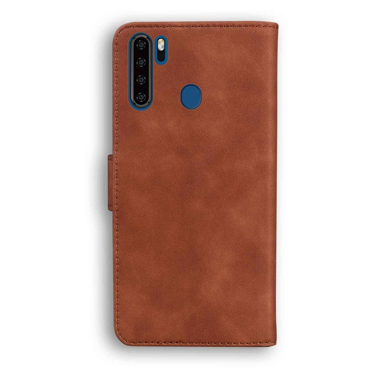 For Blackview A80 Pro Skin Feel Pure Color Flip Leather Phone Case(Brown) - More Brand by PMC TechLife | Online Shopping South Africa | PMC TechLife | Buy Now Pay Later Mobicred