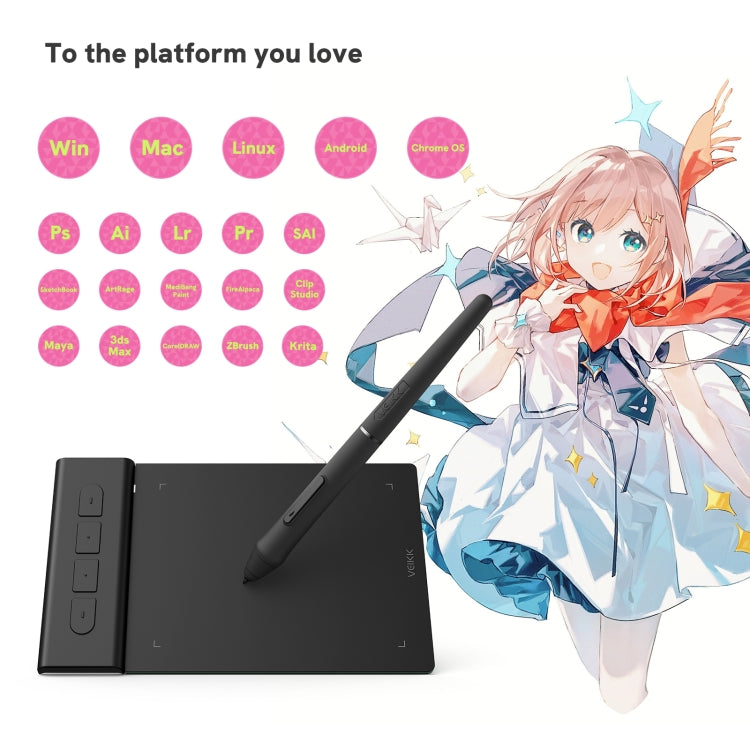 VEIKK VK430 4x3 inch 8192 Levels Pressure Sensitivity Digital Drawing Board - free shipping - PMC TechLife - Order now!