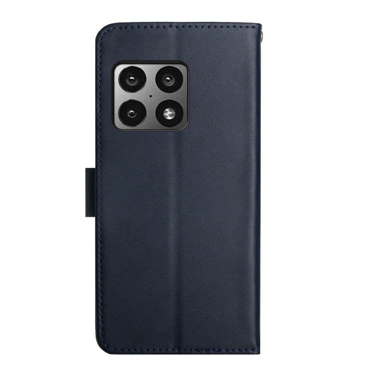 For OnePlus 10 Pro Genuine Leather Fingerprint-proof Horizontal Flip Phone Case(Blue) - OnePlus Cases by PMC TechLife | Online Shopping South Africa | PMC TechLife | Buy Now Pay Later Mobicred