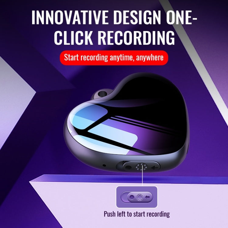 Q66 Heart Pendant Smart HD Noise Reduction Voice Control Recording Pen, Capacity:8GB - Recording Pen by PMC TechLife | Online Shopping South Africa | PMC TechLife | Buy Now Pay Later Mobicred