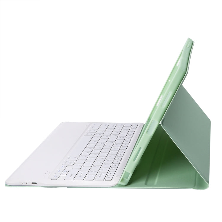 A800B Candy Color Detachable Bluetooth Keyboard Case with Pen Slot for Samsung Galaxy Tab S8+  / S7+ / S7 FE(Light Green) - Samsung Keyboard by PMC TechLife | Online Shopping South Africa | PMC TechLife