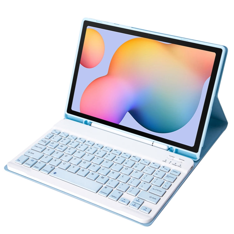 A610B Candy Color Bluetooth Keyboard Leather Case with Pen Slot For Samsung Galaxy Tab S6 Lite 10.4 inch SM-P610 / SM-P615(White Ice) - Samsung Keyboard by PMC TechLife | Online Shopping South Africa | PMC TechLife