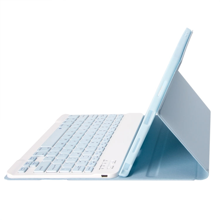 A610B Candy Color Bluetooth Keyboard Leather Case with Pen Slot For Samsung Galaxy Tab S6 Lite 10.4 inch SM-P610 / SM-P615(White Ice) - Samsung Keyboard by PMC TechLife | Online Shopping South Africa | PMC TechLife