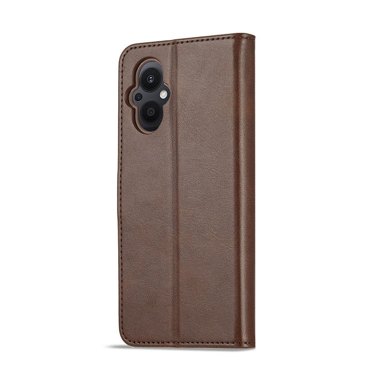 For OPPO A96 5G / Reno7 Z 5G LC.IMEEKE Calf Texture Leather Phone Case(Coffee) - OPPO Cases by LC.IMEEKE | Online Shopping South Africa | PMC TechLife | Buy Now Pay Later Mobicred