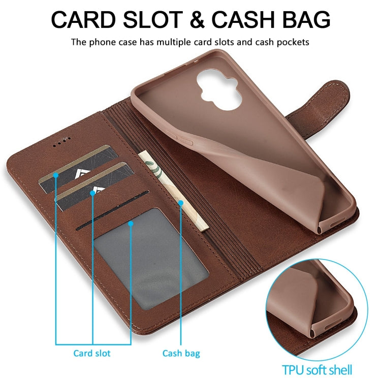 For OPPO A96 5G / Reno7 Z 5G LC.IMEEKE Calf Texture Leather Phone Case(Coffee) - OPPO Cases by LC.IMEEKE | Online Shopping South Africa | PMC TechLife | Buy Now Pay Later Mobicred