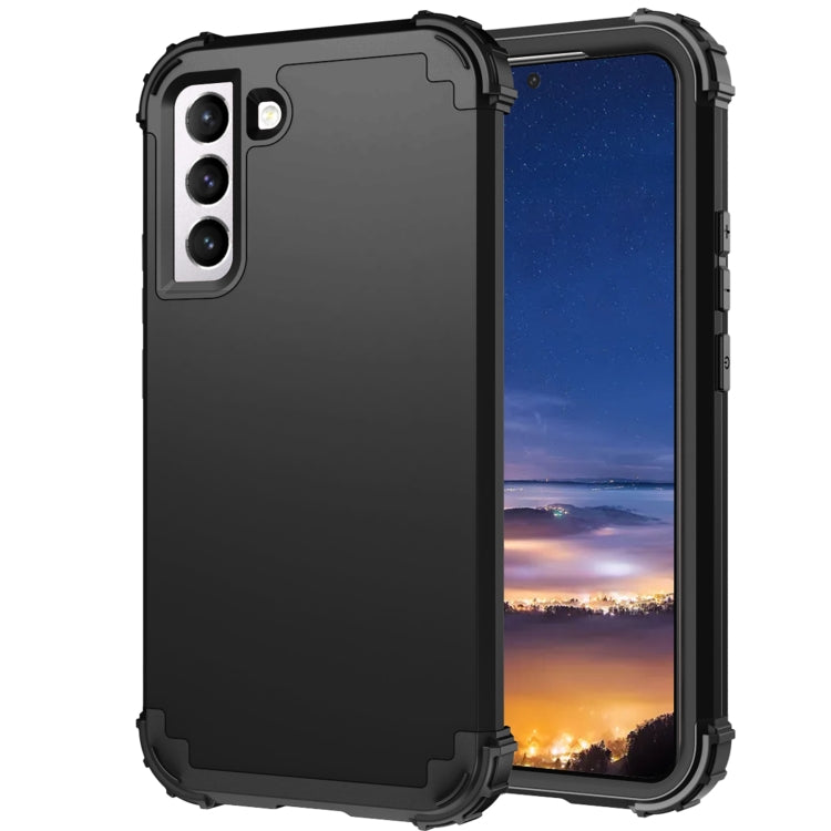 For Samsung Galaxy S22 5G PC + Silicone Phone Case(Black) - Galaxy S22 5G Cases by PMC TechLife | Online Shopping South Africa | PMC TechLife