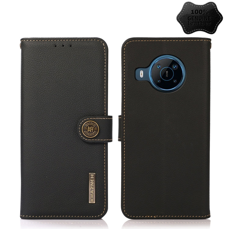 For Nokia X100 KHAZNEH Custer Genuine Leather RFID Phone Case(Black) - Nokia Cases by PMC TechLife | Online Shopping South Africa | PMC TechLife | Buy Now Pay Later Mobicred