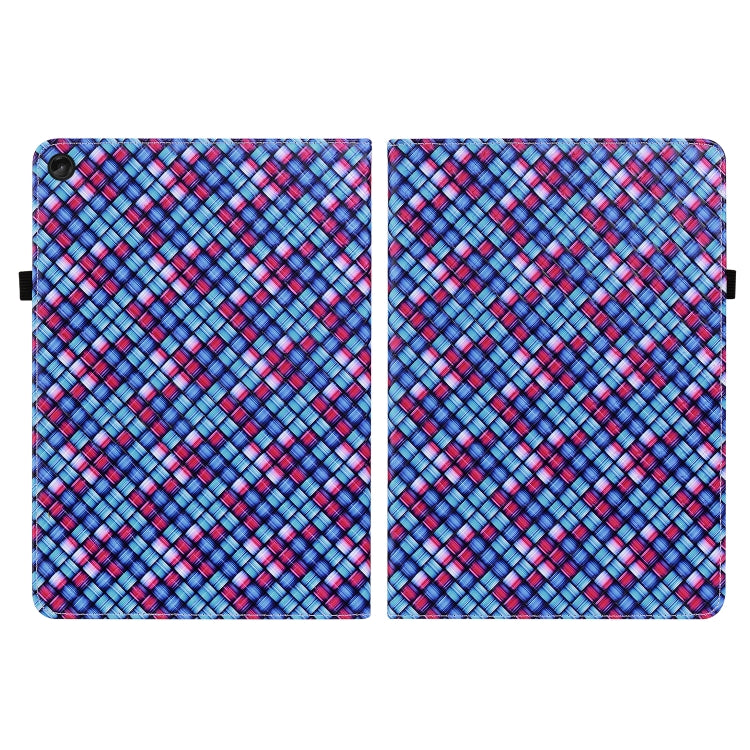 For Lenovo Tab M10 Plus 10.6 3rd Gen. Color Weave Leather Tablet Case with Holder(Blue) - Lenovo by PMC TechLife | Online Shopping South Africa | PMC TechLife | Buy Now Pay Later Mobicred