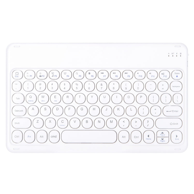 Round Cap Bluetooth Keyboard Leather Case with Pen Slot for Samsung Galaxy Tab S6 Lite, Specification:without Touchpad(Black+White Keyboard) - Samsung Keyboard by PMC TechLife | Online Shopping South Africa | PMC TechLife