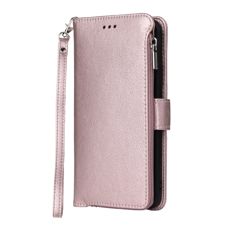 For Huawei P30 Microfiber Zipper Horizontal Flip Leather Case(Rose Gold) - Huawei Cases by PMC TechLife | Online Shopping South Africa | PMC TechLife | Buy Now Pay Later Mobicred