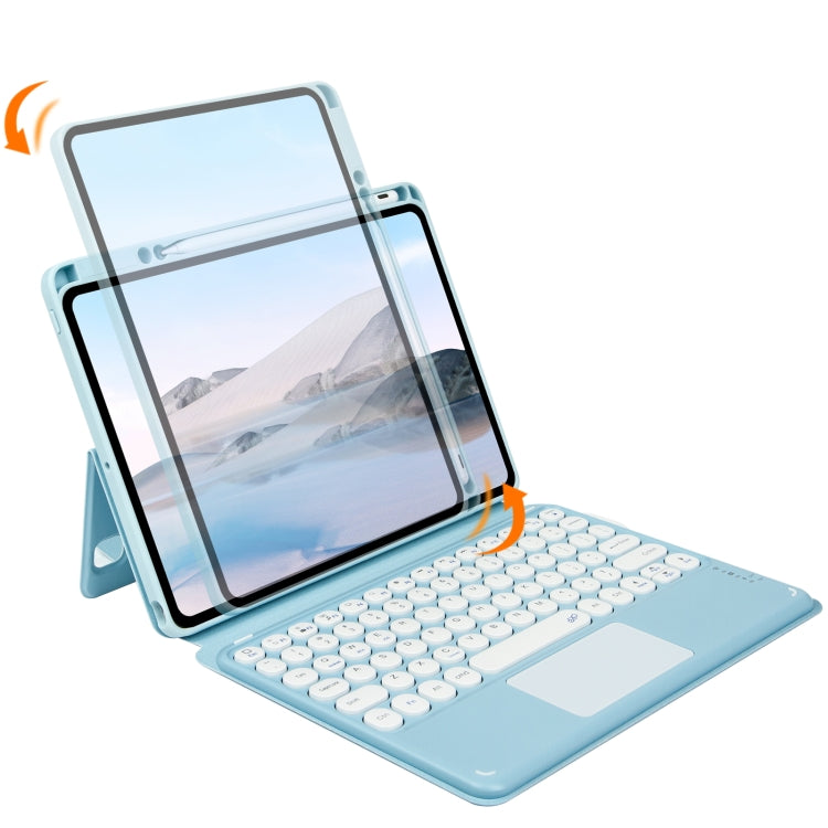 Bluetooth Keyboard Leather Case with Touchpad & Rotatable Bottom Case For iPad 10.2 2021 & 2020 & 2019 / Air 2019 / Pro 10.5 inch(Light Purple) - Universal by PMC TechLife | Online Shopping South Africa | PMC TechLife