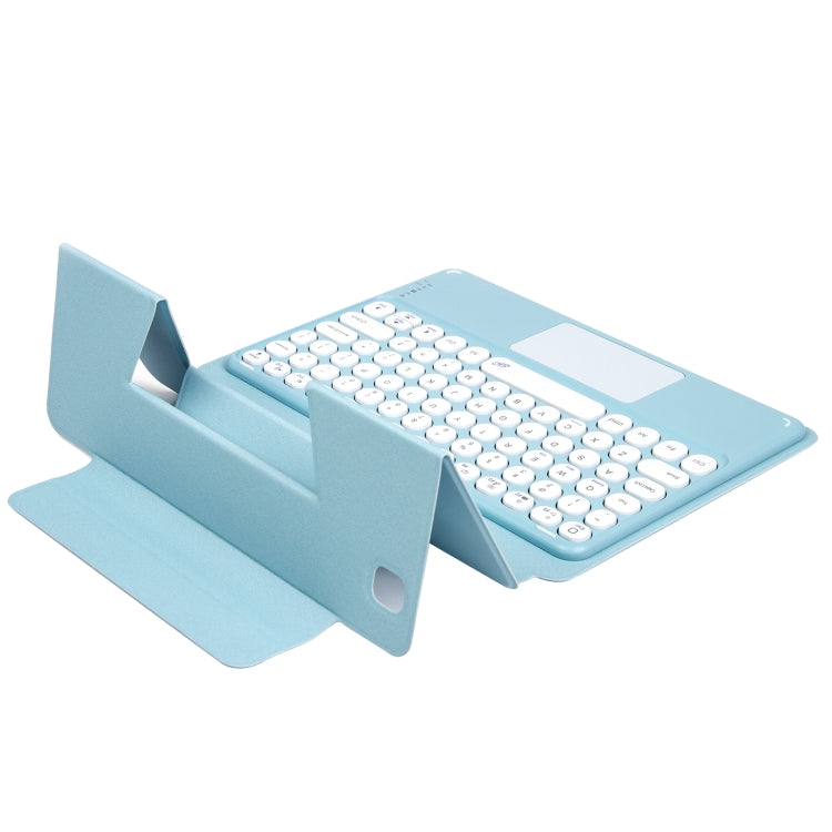 Bluetooth Keyboard Leather Case with Touchpad & Rotatable Bottom Case For iPad 10.2 2021 & 2020 & 2019 / Air 2019 / Pro 10.5 inch(Fog Blue) - Universal by PMC TechLife | Online Shopping South Africa | PMC TechLife