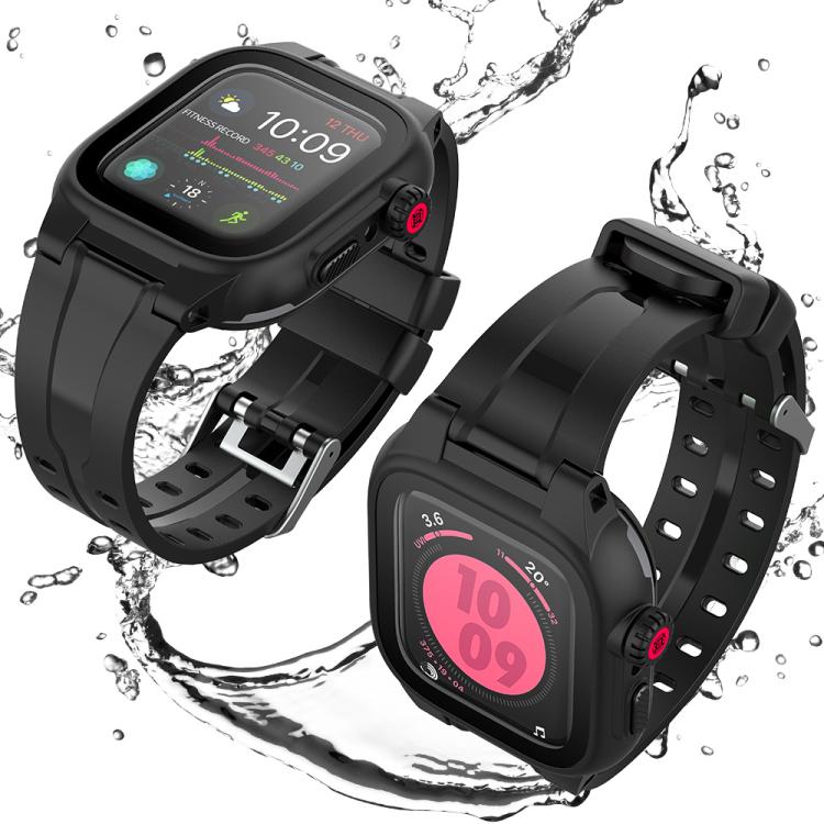 RedPepper IP68 Waterproof Screen Protector + Watchband + Protective Case For Apple Watch Series 9 / 8 / 7 45mm - Watch Cases by RedPepper | Online Shopping South Africa | PMC TechLife | Buy Now Pay Later Mobicred