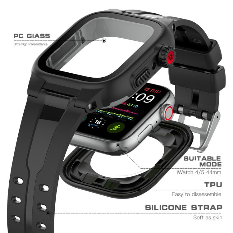 RedPepper IP68 Waterproof Screen Protector + Watchband + Protective Case For Apple Watch Series 9 / 8 / 7 45mm - Watch Cases by RedPepper | Online Shopping South Africa | PMC TechLife | Buy Now Pay Later Mobicred