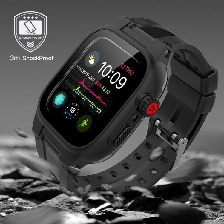 RedPepper IP68 Waterproof Screen Protector + Watchband + Protective Case For Apple Watch Series 9 / 8 / 7 45mm - Watch Cases by RedPepper | Online Shopping South Africa | PMC TechLife | Buy Now Pay Later Mobicred