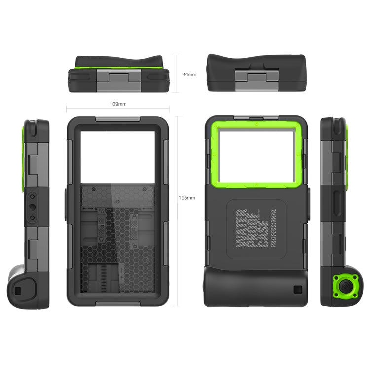 RedPepper 2nd Generation Diving Waterproof Protective Case, Waterproof depth: 15m(Black + Green) - free shipping - PMC Jewellery - Order now!