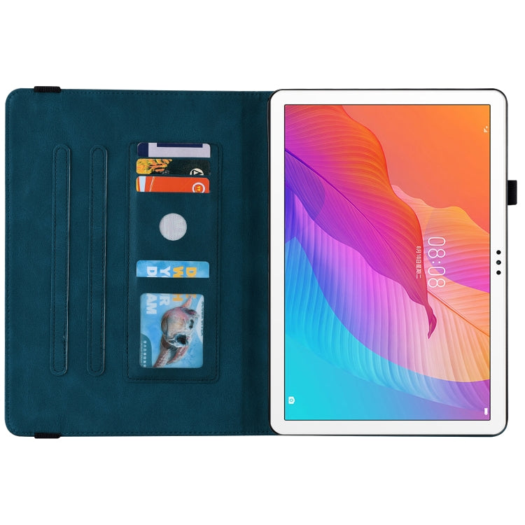 For Huawei MatePad T 10s/Enjoy Tablet 2 Butterfly Flower Embossed Leather Tablet Case(Blue) - Huawei by PMC TechLife | Online Shopping South Africa | PMC TechLife | Buy Now Pay Later Mobicred