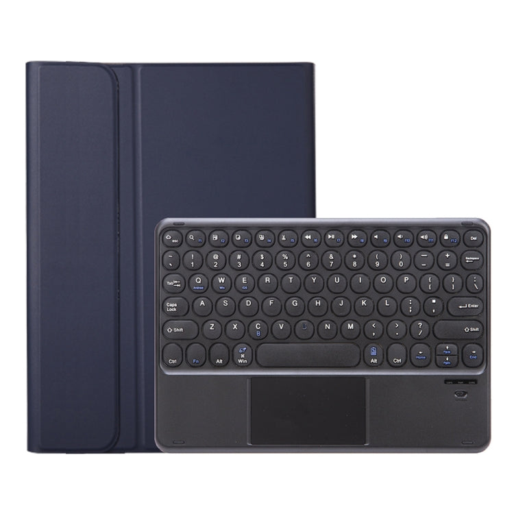 YA700B-A  Lambskin Texture Voltage Round Keycap Bluetooth Keyboard Leather Case with Touchpad For Samsung Galaxy Tab S8 11 inch SM-X700 / SM-X706 & S7 11 inch SM-X700 / SM-T875(Blue) - Samsung Keyboard by PMC TechLife | Online Shopping South Africa | PMC TechLife