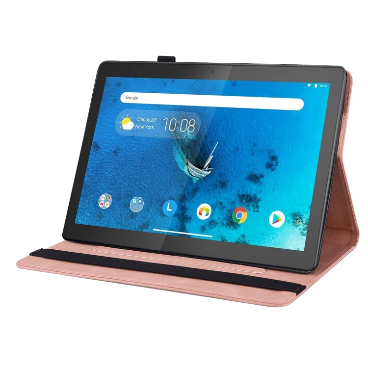 For Lenovo Tab M10 TB-X605L/X605F Butterfly Flower Embossed Leather Tablet Case(Rose Gold) - Lenovo by PMC TechLife | Online Shopping South Africa | PMC TechLife | Buy Now Pay Later Mobicred