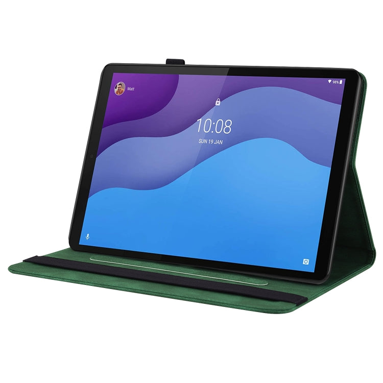For Lenovo Tab M10 HD 2nd Gen TB-X306X/TB-X306F Butterfly Flower Embossed Leather Tablet Case(Green) - Lenovo by PMC TechLife | Online Shopping South Africa | PMC TechLife | Buy Now Pay Later Mobicred