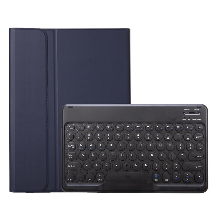 YA700B Lambskin Texture Voltage Round Keycap Bluetooth Keyboard Leather Case For Samsung Galaxy Tab S8 11 inch SM-X700 / SM-X706 & S7 11 inch SM-X700 / SM-T875(Blue) - Samsung Keyboard by PMC TechLife | Online Shopping South Africa | PMC TechLife