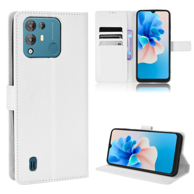 For Blackview A55 Pro Diamond Texture Leather Phone Case(White) - More Brand by PMC TechLife | Online Shopping South Africa | PMC TechLife