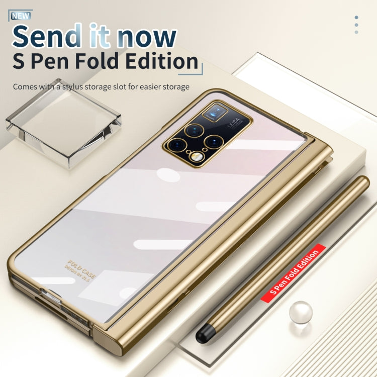 For Huawei Mate X2 Electroplating Hinge Phone Case with Stylus(Gold) - Huawei Cases by PMC TechLife | Online Shopping South Africa | PMC TechLife | Buy Now Pay Later Mobicred