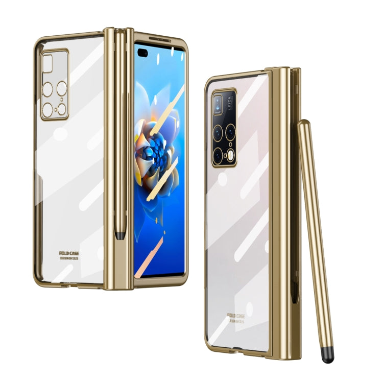For Huawei Mate X2 Full Body Electroplating Hinge Phone Case with Stylus(Gold) - Huawei Cases by PMC TechLife | Online Shopping South Africa | PMC TechLife | Buy Now Pay Later Mobicred