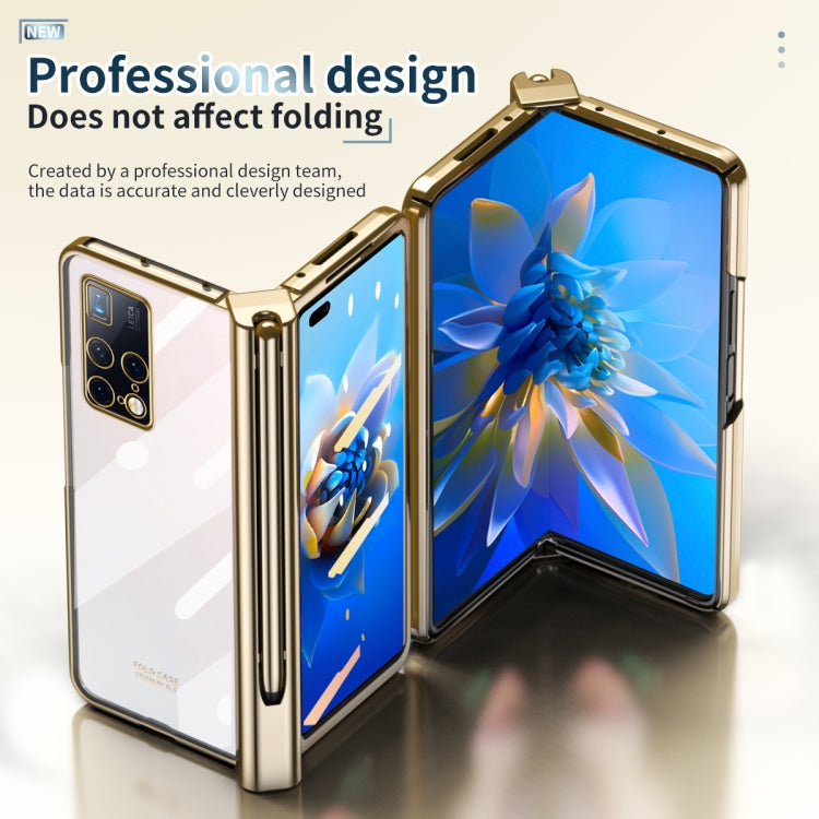 For Huawei Mate X2 Full Body Electroplating Hinge Phone Case with Stylus(Gold) - Huawei Cases by PMC TechLife | Online Shopping South Africa | PMC TechLife | Buy Now Pay Later Mobicred