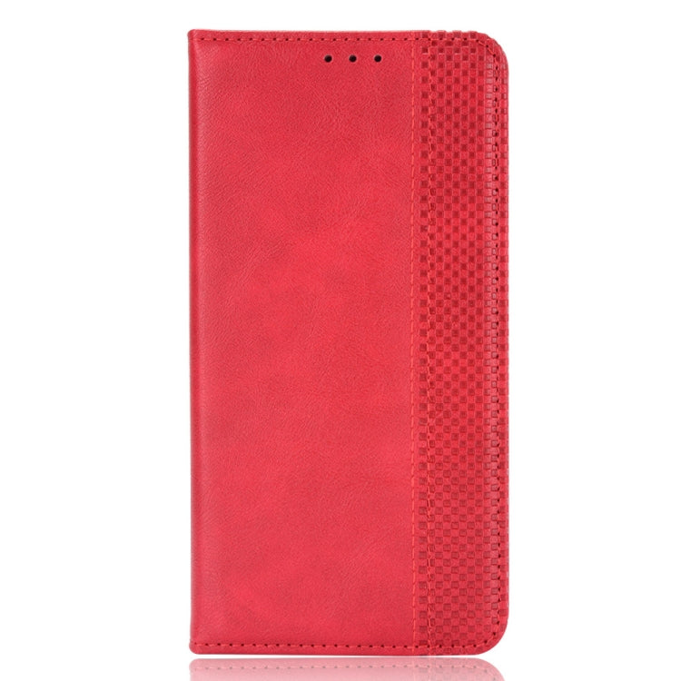 For Blackview A55 Pro Magnetic Buckle Retro Texture Leather Phone Case(Red) - More Brand by PMC TechLife | Online Shopping South Africa | PMC TechLife | Buy Now Pay Later Mobicred