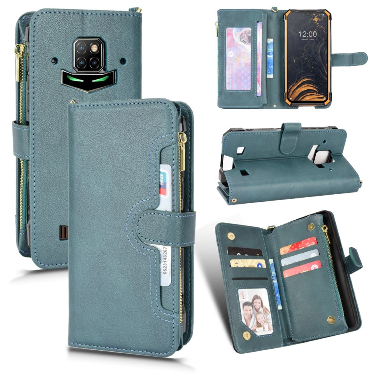 For Doogee S88 Pro / S88 Plus Litchi Texture Zipper Leather Phone Case(Green) - Doogee Cases by PMC TechLife | Online Shopping South Africa | PMC TechLife | Buy Now Pay Later Mobicred