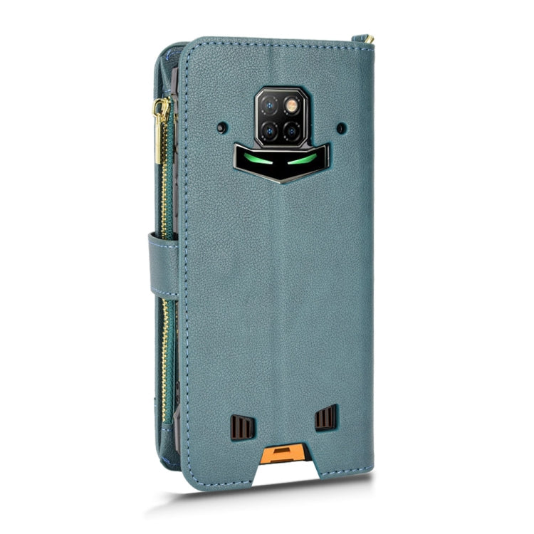 For Doogee S88 Pro / S88 Plus Litchi Texture Zipper Leather Phone Case(Green) - Doogee Cases by PMC TechLife | Online Shopping South Africa | PMC TechLife | Buy Now Pay Later Mobicred