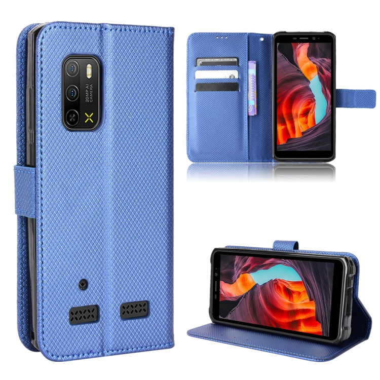 For Ulefone Armor X10 / X10 Pro Diamond Texture Leather Phone Case(Blue) - Ulefone Cases by PMC Jewellery | Online Shopping South Africa | PMC Jewellery | Buy Now Pay Later Mobicred