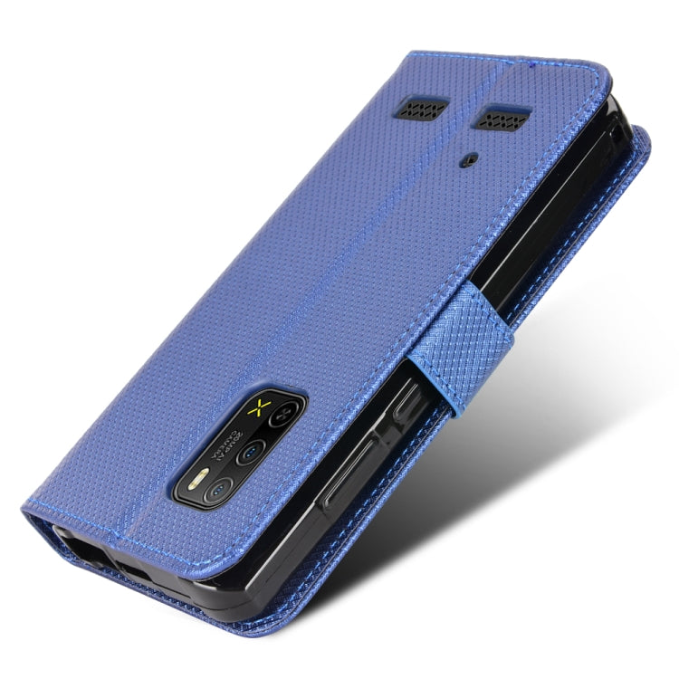 For Ulefone Armor X10 / X10 Pro Diamond Texture Leather Phone Case(Blue) - Ulefone Cases by PMC Jewellery | Online Shopping South Africa | PMC Jewellery | Buy Now Pay Later Mobicred